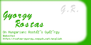 gyorgy rostas business card